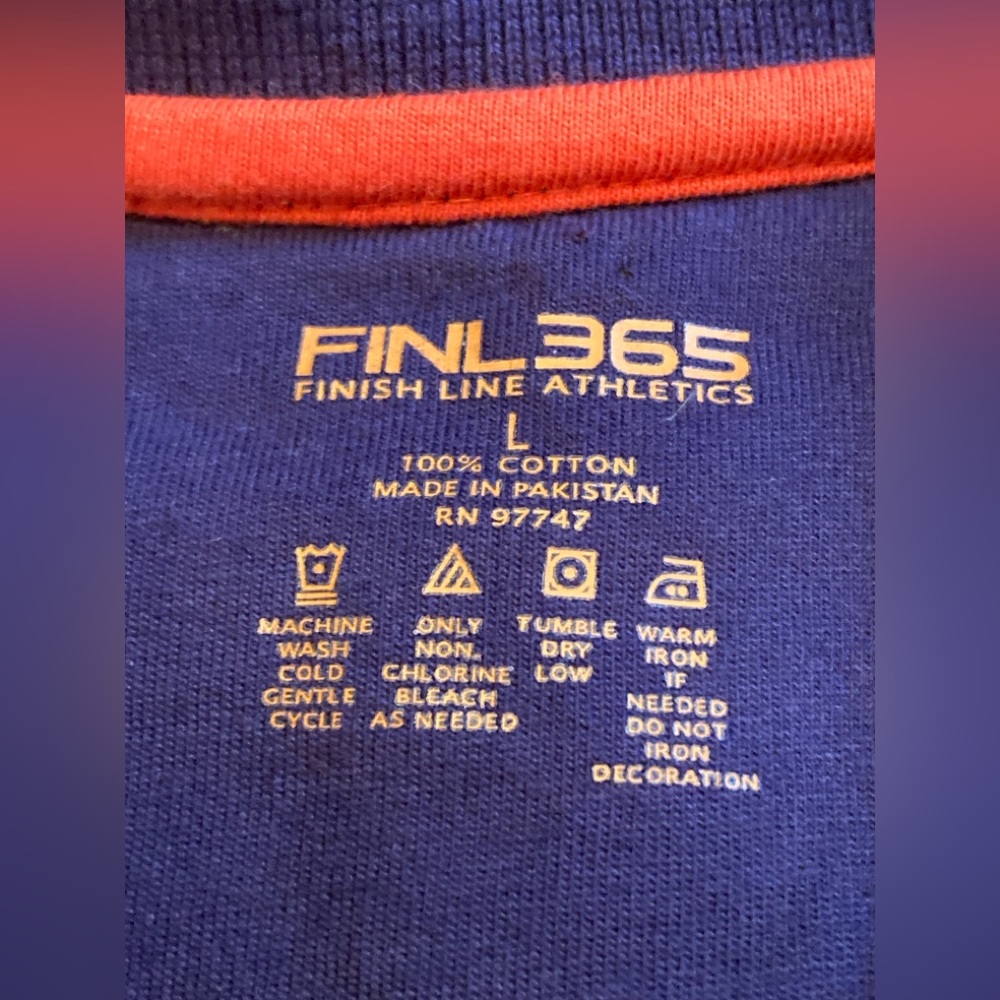 Finl365 Rugby Shirt Men’s Red White Blue Striped 90s Retro Preppy Size L - Picture 3 of 7